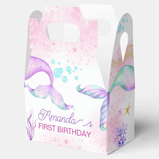 海の下のマーメイドテールウォーター誕生日 フェイバーボックス (オープン)