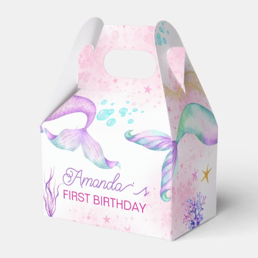 海の下のマーメイドテールウォーター誕生日 フェイバーボックス (正面サイド)