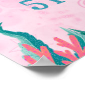 海の下のマーメイドテールウォーター誕生日 ポスター (角)