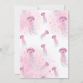 海の下のマーメイドテールウォーター誕生日 招待状 (裏面)