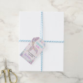 海の下のマーメイドテールサンキュー誕生日 ギフトタグ (より糸付き)