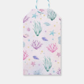 海の下のマーメイドテールサンキュー誕生日 ギフトタグ (裏面)