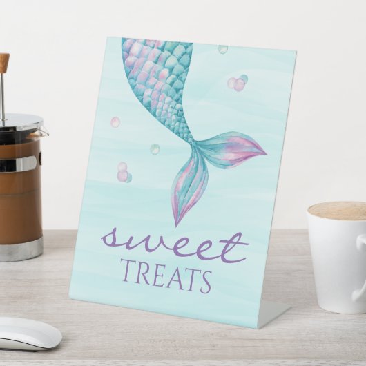 海の下のマーメイドテールスイートトリート 台座サイン (インサイチュ)