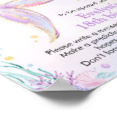 海の下のマーメイドテールタイムカプセル誕生日 ポスター (角)