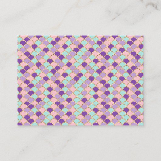 海の下のマーメイドベビーブックリクエストカード エンクロージャーカード (裏面)