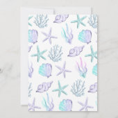 海の下のマーメイド誕生日パーティーパーティー 招待状 (裏面)