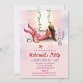 海の下のマーメイド誕生日パーティー 招待状 (正面)