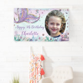 海の下のマーメイド誕生日写真の背景 横断幕 (インサイチュ)