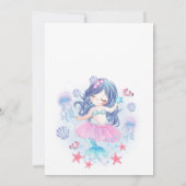 海の下のリトルマーメイド誕生日パーティー招待状 招待状 (裏面)