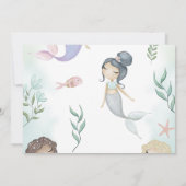 海の下のリトルマーメイド誕生日パーティー 招待状 (裏面)