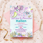 海の下のリトルマーメイド誕生日パーティー 招待状