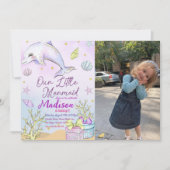 海の下のリトルマーメイド誕生日パーティー 招待状 (正面)