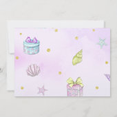 海の下のリトルマーメイド誕生日パーティー 招待状 (裏面)