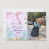 海の下のリトルマーメイド誕生日パーティー 招待状 (正面)