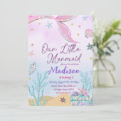 海の下のリトルマーメイド誕生日パーティー 招待状 (スタンド正面)