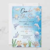 海の下のワンダーランド 1歳の誕生日 招待状 (正面)