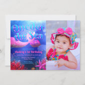 海の下の世界 フォト風景付き 招待状 (正面)