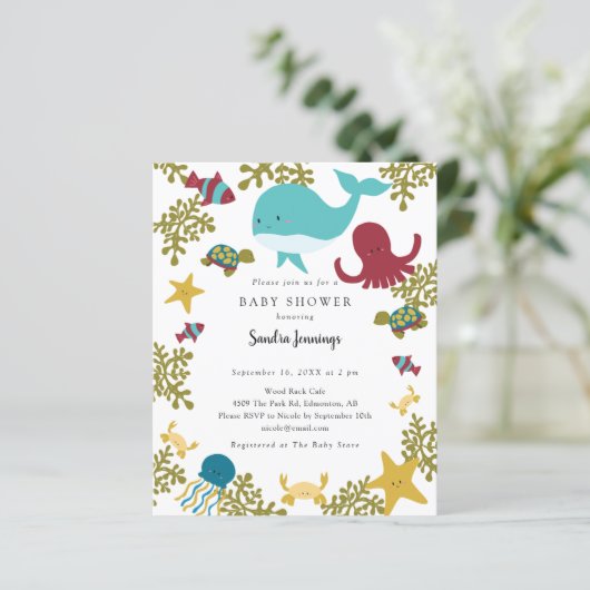 海の下の予算の赤ちゃんシャワーかわいいカラフル (スタンド正面)