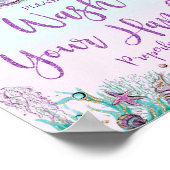 海の下の人魚あなたの手の浴室を洗う ポスター (角)