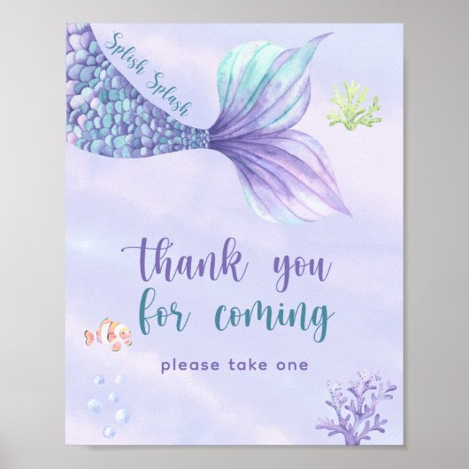 海の下の人魚ありがとう来。 ポスター (正面)