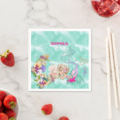 海の下の人魚かわいいナプキン スタンダードカクテルナプキン (インサイチュ)