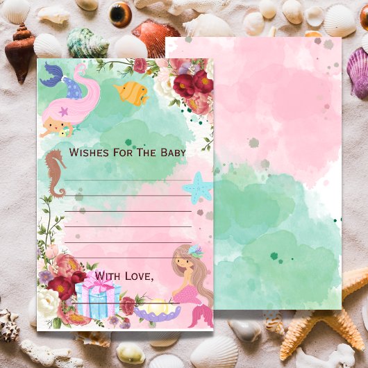 海の下の人魚が赤ん坊のシャワーを願う