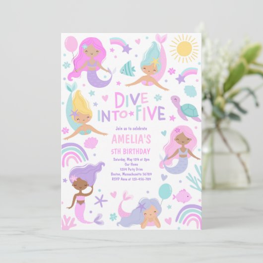 海の下の人魚が5 5誕生日にダイブ 招待状 (スタンド正面)