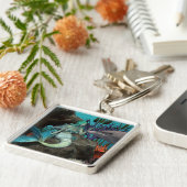 海の下の人魚とイルカ キーホルダー (側面)