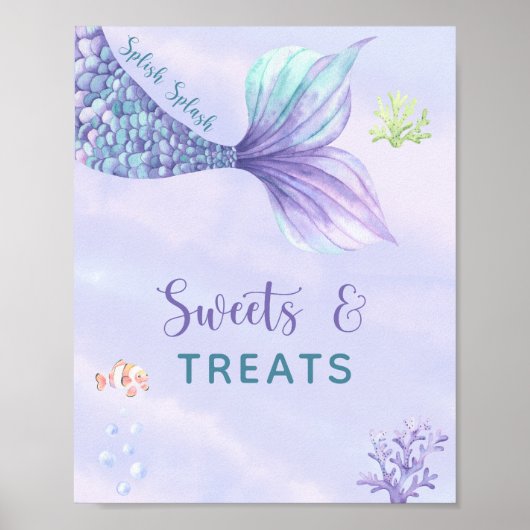 海の下の人魚のお菓子とお菓子 ポスター (正面)