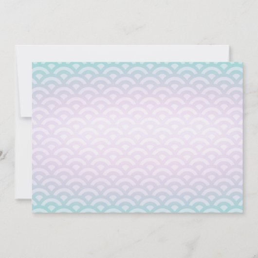 海の下の人魚のサンキューカードは感謝していしています サンキューカード (裏面)