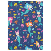 海の下の人魚のパーソナライズされた女  クリップボード (裏面)