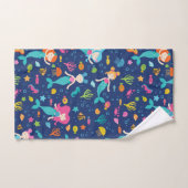 海の下の人魚のパーソナライズされた女 バスタオルセット (ハンドタオル)