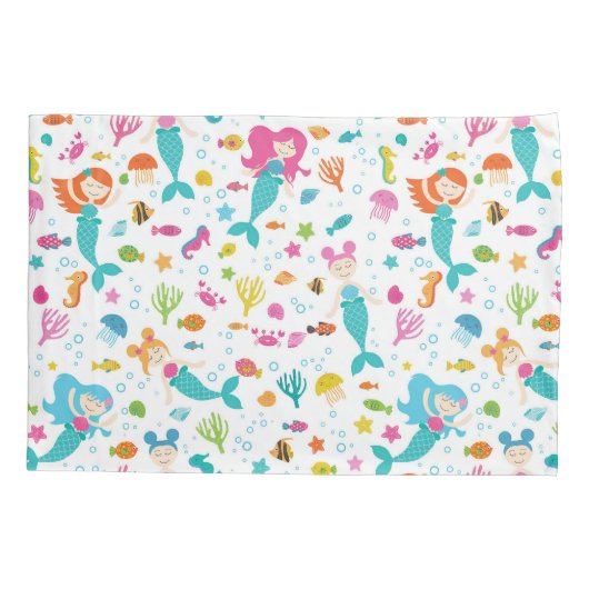 海の下の人魚のパーソナライズされた女 枕カバー (裏面)