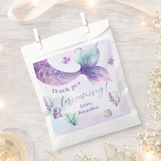 海の下の人魚のパーティー感謝していは フェイバーバッグ (クリップ留めされた状態)