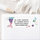 海の下の人魚のパーティー ラベル (インサイチュ)