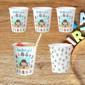 海の下の人魚の写真子供の誕生日パーティー 紙コップ