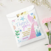 海の下の人魚の尾パーティーありがとう フェイバーバッグ (封をした状態)