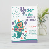 海の下の人魚の最初の誕生日パーティー 招待状 (スタンド正面)