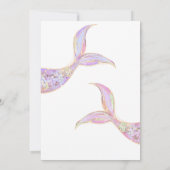 海の下の人魚の最初の誕生日 招待状 (裏面)