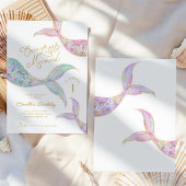 海の下の人魚の最初の誕生日 招待状