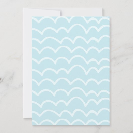 海の下の人魚の海のワンダーザ海の最初の誕生日 招待状 (裏面)