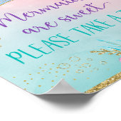 海の下の人魚の誕生日を取る ポスター (角)