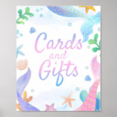 海の下の人魚の誕生日カードとギフト ポスター (正面)