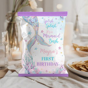 海の下の人魚の誕生日チップバッグラッパー チラシ