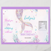 海の下の人魚の誕生日チップバッグラッパー チラシ (正面)