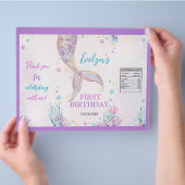 海の下の人魚の誕生日チップバッグラッパー チラシ (手)