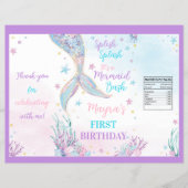 海の下の人魚の誕生日チップバッグラッパー チラシ (正面)