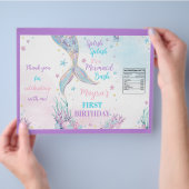 海の下の人魚の誕生日チップバッグラッパー チラシ (手)