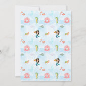 海の下の人魚の誕生日パーティーの招待 招待状 (裏面)