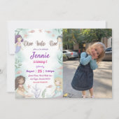 海の下の人魚の誕生日パーティー 招待状 (正面)